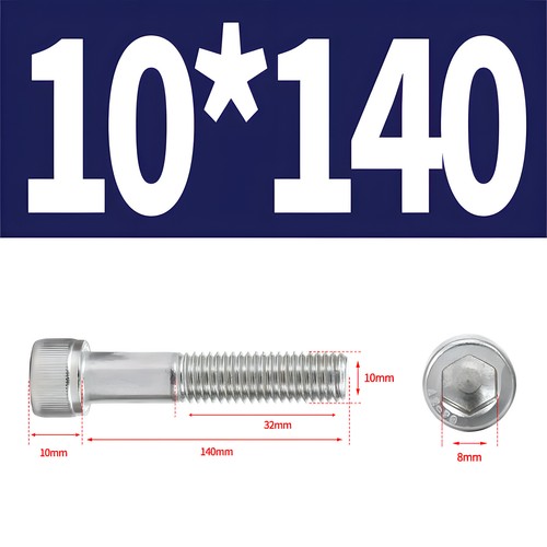 M2 - M12 SOCKET CAP SCREWS A4 STAINLESS STEEL ALLEN KEY BOLTS HEX HEAD DIN 912 - Picture 136 of 155