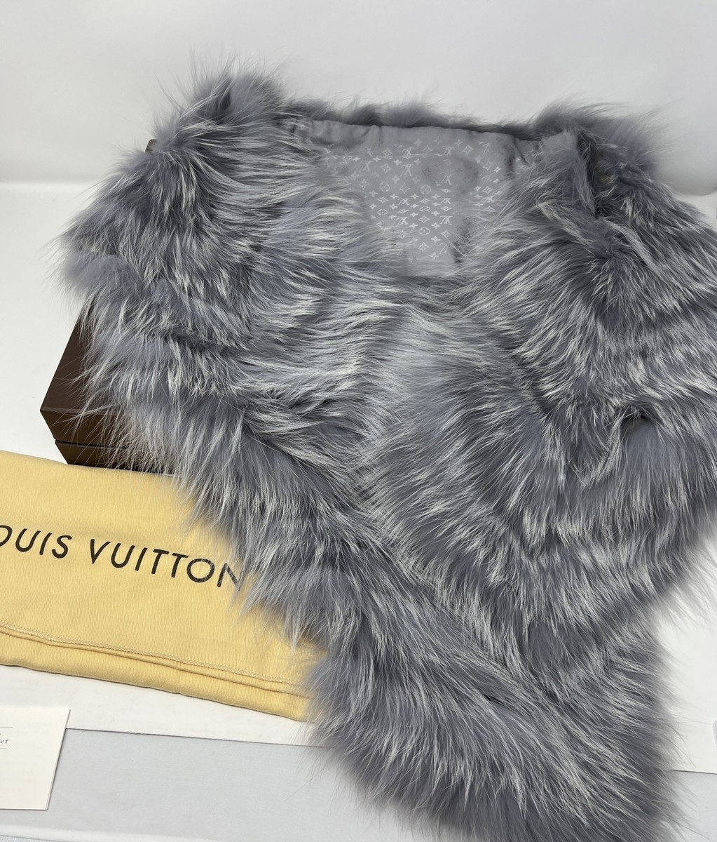 LOUIS VUITTON Stole Fox Fur Shawl In Mint Condition | eBay