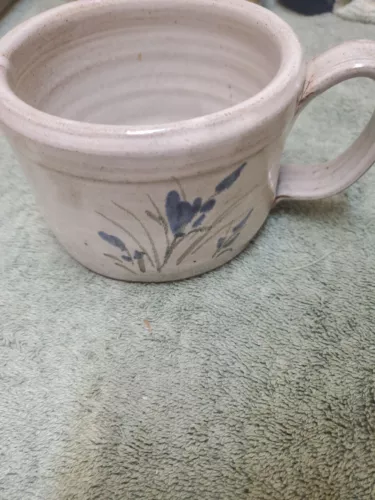 Vintage Handmade Pottery SOUP Mug "Original" Owens Pottery Seagrove NC