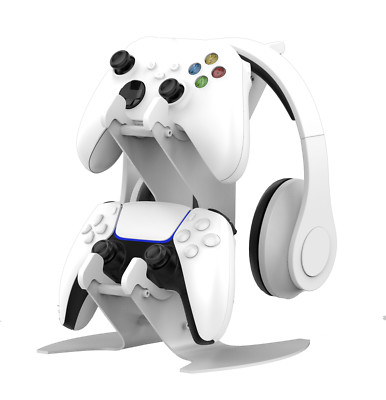 White Controller Holder Headphone Stand Gaming Controller Stand for Xbox P4 P3