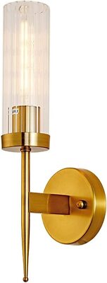 Luxus Leuchten Modern Kristall Flamme Leuchte Gold Sockel Wandleuchter Fackel Lampe
