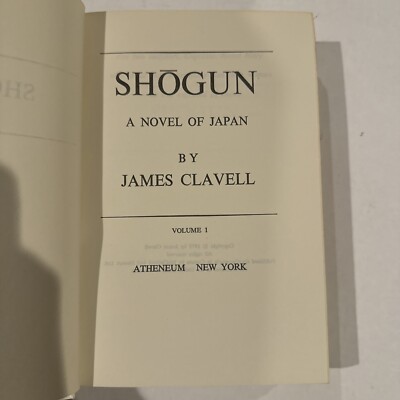 Shogun A Novel of Japan James Clavell 1975 Volume 1 First Edition