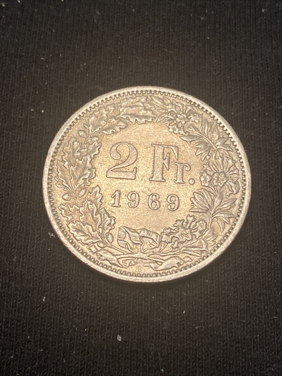 1969 B 2 FR Franc Coin HELVETIA Swiss Switzerland | eBay