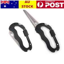 5in1 MULTITOOL CARABINER SURVIVAL FOLDING KNIFE HIKING CLIMBING CAMPING FISHING 