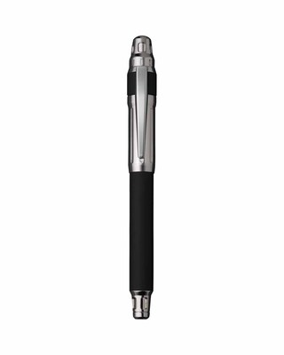 Colibri Ascari Fountain Pen Matte Black Rubber Lacquer and Chrome FP100T001