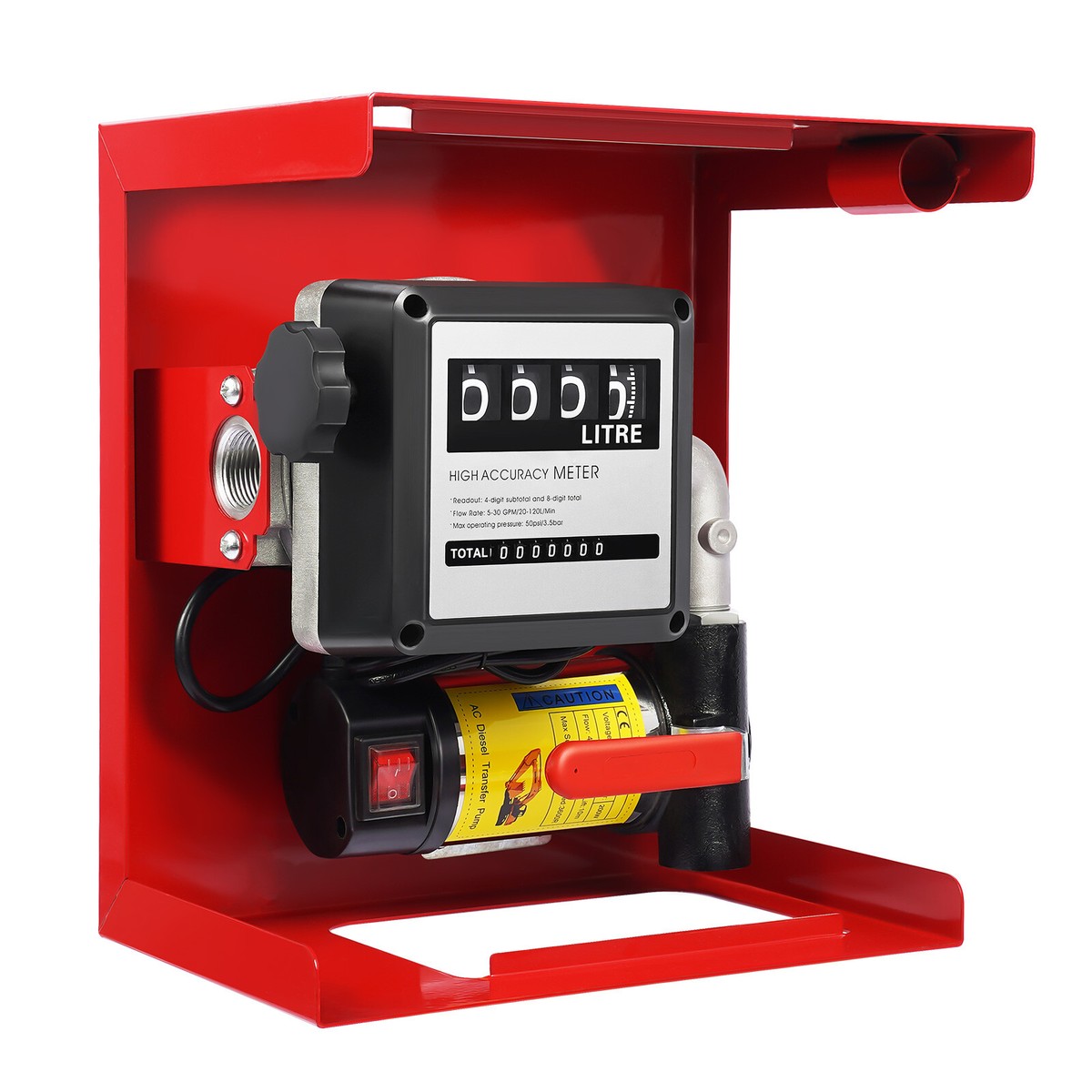 Elektrische Selbstansaugende Dieselpumpe / Heizölpumpe – 45 L/min, 230V, Mit 2m PVC- Und 4m Gummischlauch – Stabil & Leistungsstark