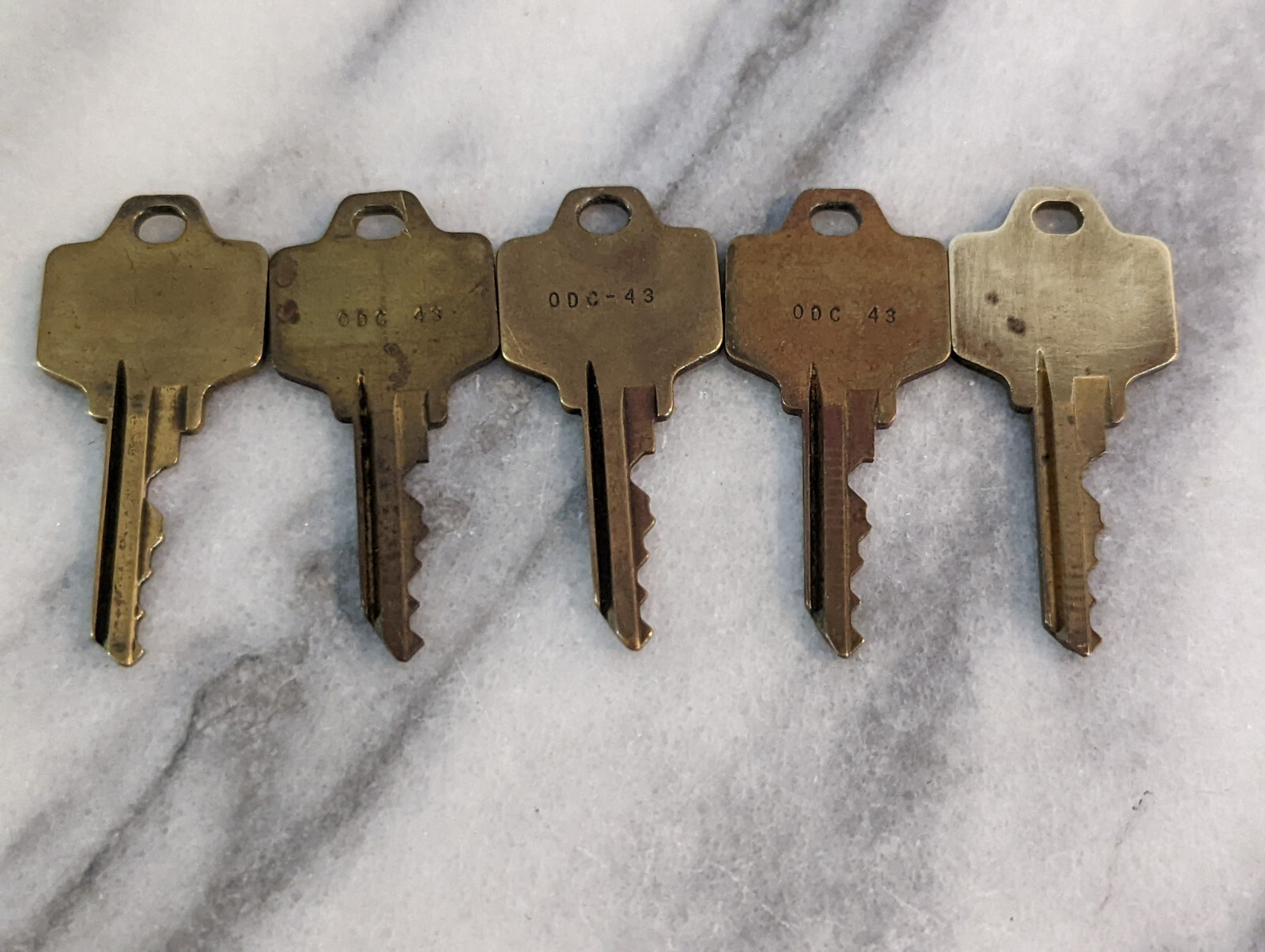 2 Vtg Brass National Lock Rockford USA Flat Keys 5 in Total ODC43 eBay