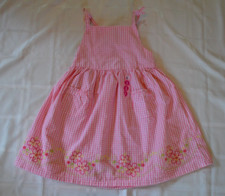 Gymboree LEMONY FRESH Pink Gingham Sun Dress w/Floral Border Embroidery NWT 3