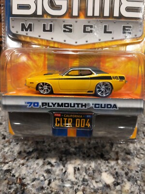 JADA TOYS 2005 DUB CITY BIGTIME MUSCLE '70 PLYMOUTH CUDA 1:64