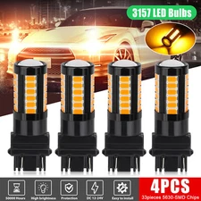 4x 3157 33-LED Turn Signal Parking DRL Light Bulbs Amber For Ford F150 F250 F350