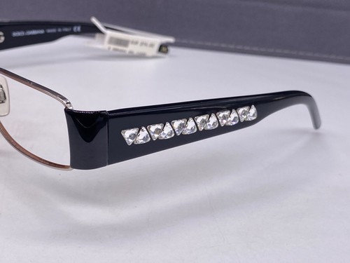Dolce Gabbana Eyeglasses Frames woman Silver Black Rhinestone Full Rim Dg 1160 - Picture 7 of 13