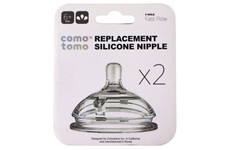 Comotomo Replacement Silicone Nipples 3 Hole Fast Flow 6 months Infants Sealed
