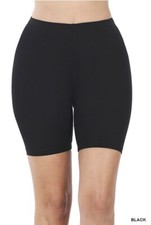 ZENANA SIZE M PREMIUM COTTON BIKER SHORTS 95 COTTON 5 SPANDEX BLACK EUC