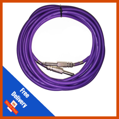 5 m Impuls 6,35 mm 1/4'' rauscharmes Gitarrenbuchse-zu-Klinkenkabel LILA Kabel
