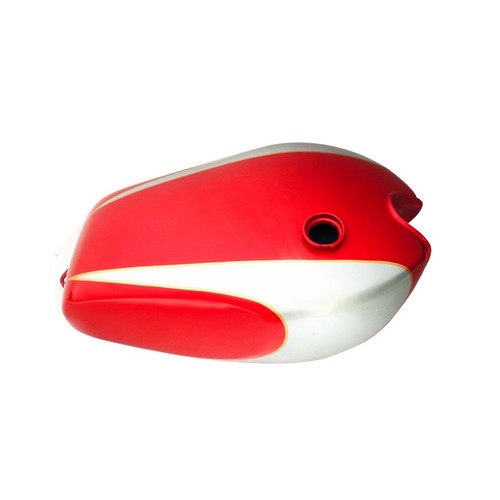 Fits Triumph T160 Cherry & Silver Painted Aluminum Petrol Fuel Gas Tank - 第 1/5 張圖片