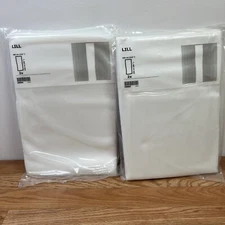 Ikea LILL White Sheer Curtains 2 Pairs (4 Panels) 110"x98" NEW