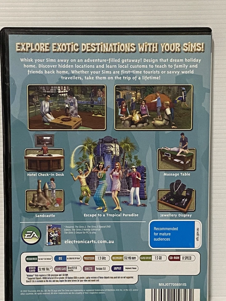 The Sims 2: Bon Voyage Expansion Pack (PC, CD-ROM, 2007, EA) - VGC - Image 2 of 2