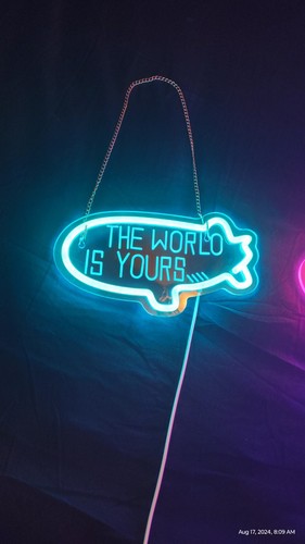 🌎2 RARE NEW Scarface Movie "THE WORLD IS YOURS" Neon/LED Lights FREE SHIPPING🌍 - Picture 6 of 16