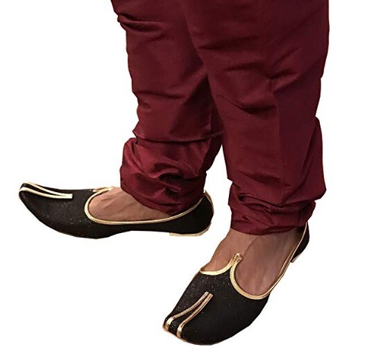 black sherwani shoes