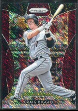 2019 Panini Burgundy Shimmer Prizm Craig Biggio /25 #295 Houston Astros