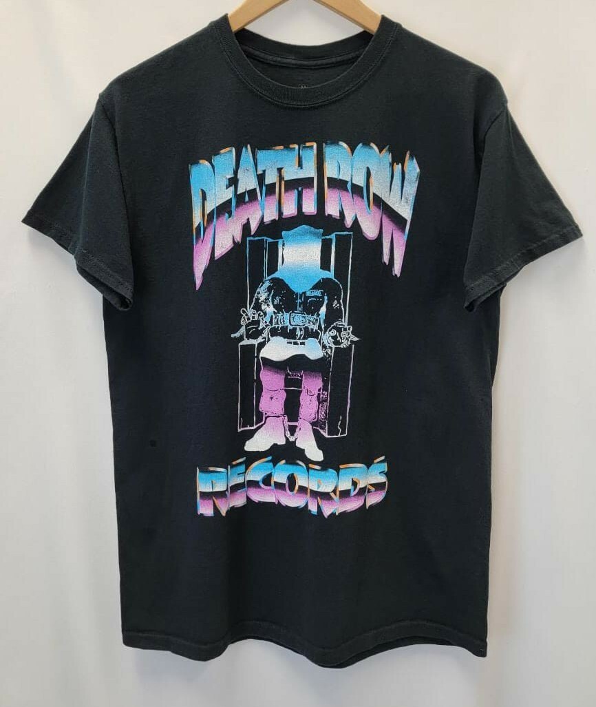 FILA T shirt 2021 Death Row Records taglia M nero stampa logo hip hop manica corta