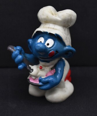 Smurfs Greedy Smurf Vintage PVC Figure Peyo Schleich Berrie 1983