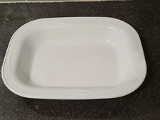 White Flora Corning Ware L-15 Baker Roaster Lasagna Pan 15"  USA