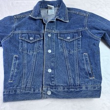 Vintage 1999 Looney Tunes Jacket Youth Size S Embroidered Denim Jean Warner Bros