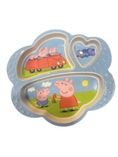 Zak Designs Peppa Pig Vintage 3-Section Plastic Plate