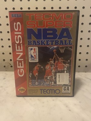 Tecmo Super NBA Basketball (Sega Genesis, 1993) Tested W/ Manual, Insert, Poster