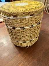 Dritz Zodiac Chart Wheel Vtg Sewing Basket