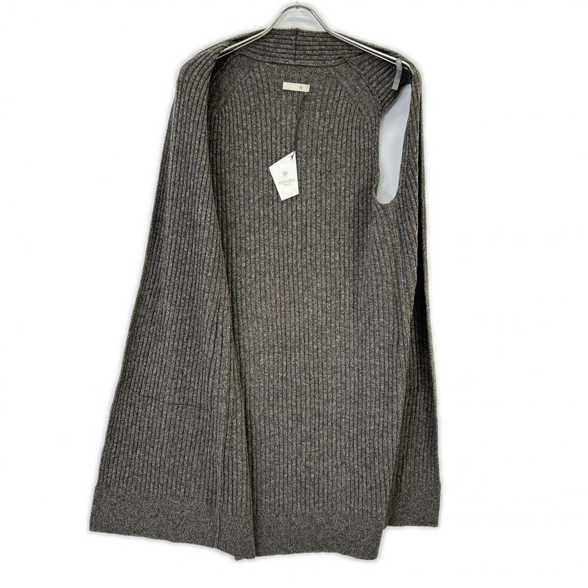 TOYOBOSHI TOYA 13IT-PC2622 Sencha Moku Cashmere 100% Knit Long Vest Best F gray View 3