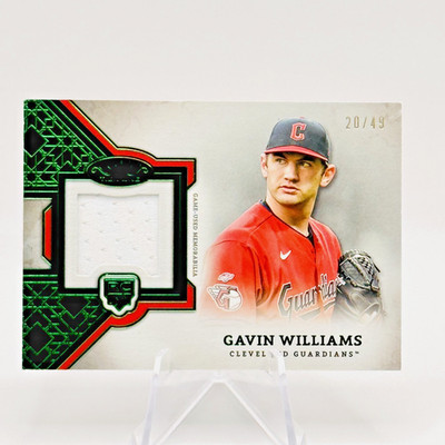 GAVIN WILLIAMS 2024 Topps Tier One Rookie Relic Green /49 #RR-GW (RC,MEM)