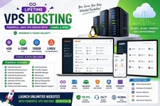 Lifetime cPanel VPS Hosting 4GB RAM, 4 Core CPU, 150GB HDD Server