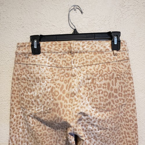 J McLaughlin Lexi Jeans Größe 4 Animal Leopardenmuster Mid Rise Slim Ankle Safari - Bild 9 von 11