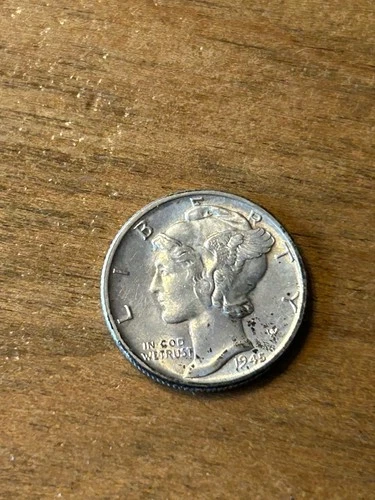 1945 Mercury Dime AU+