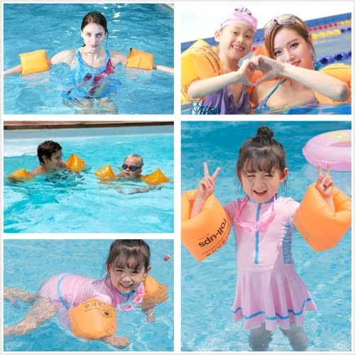 2-4 Pack Arm Floaties for Kids Adults, Pool Arm Floats, Inflatable Swim Ring, - Picture 6 of 8