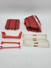 Vintage Eldon HO Scale Slot Car Track Lot Curves Straights Guard Rails