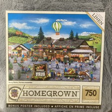 MasterPieces Homegrown SUNNY FARMS 750 piece puzzle autumn fall.