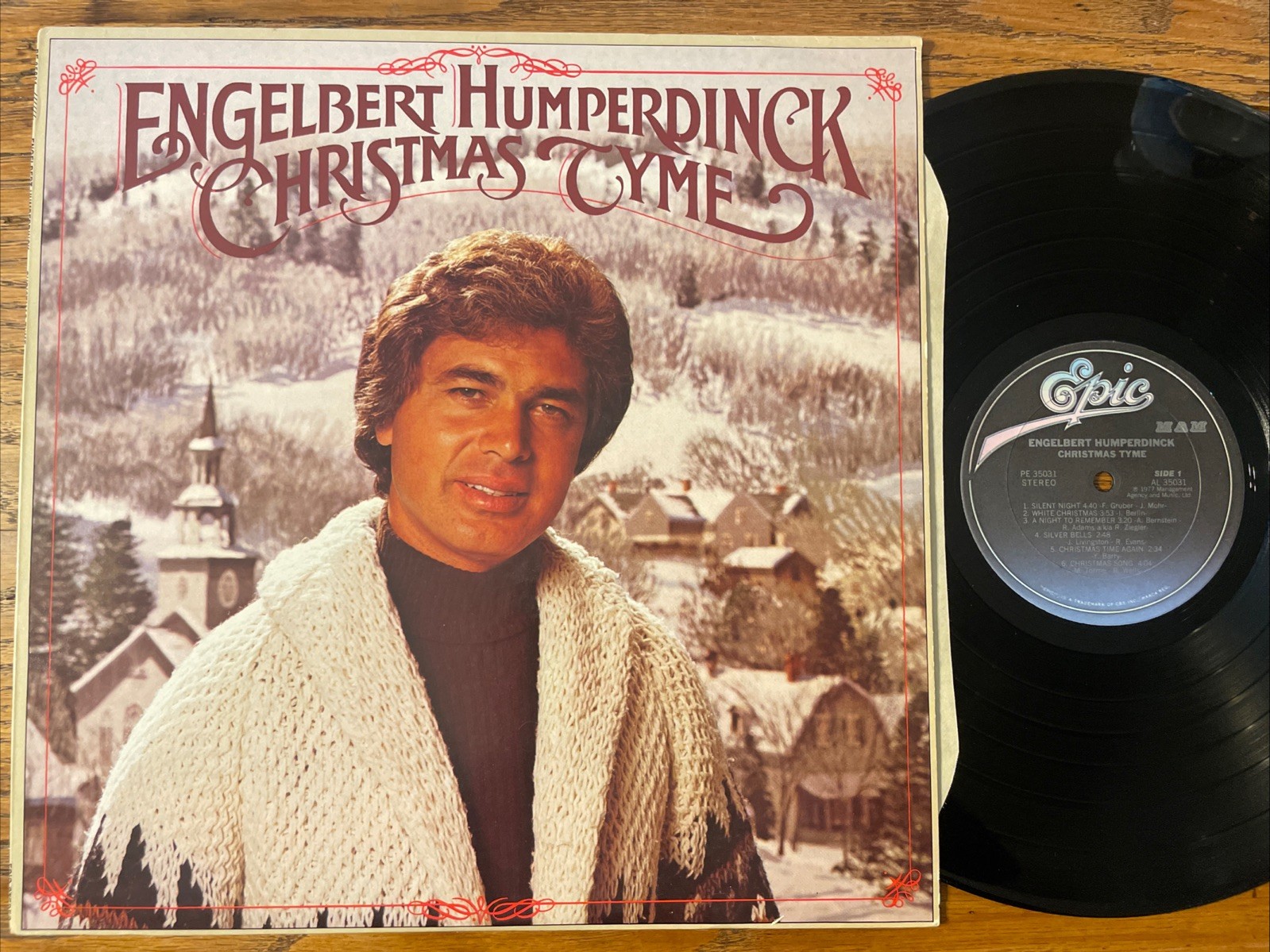 Engelbert Humperdinck Christmas Tyme LP Epic Stereo Holiday VG+