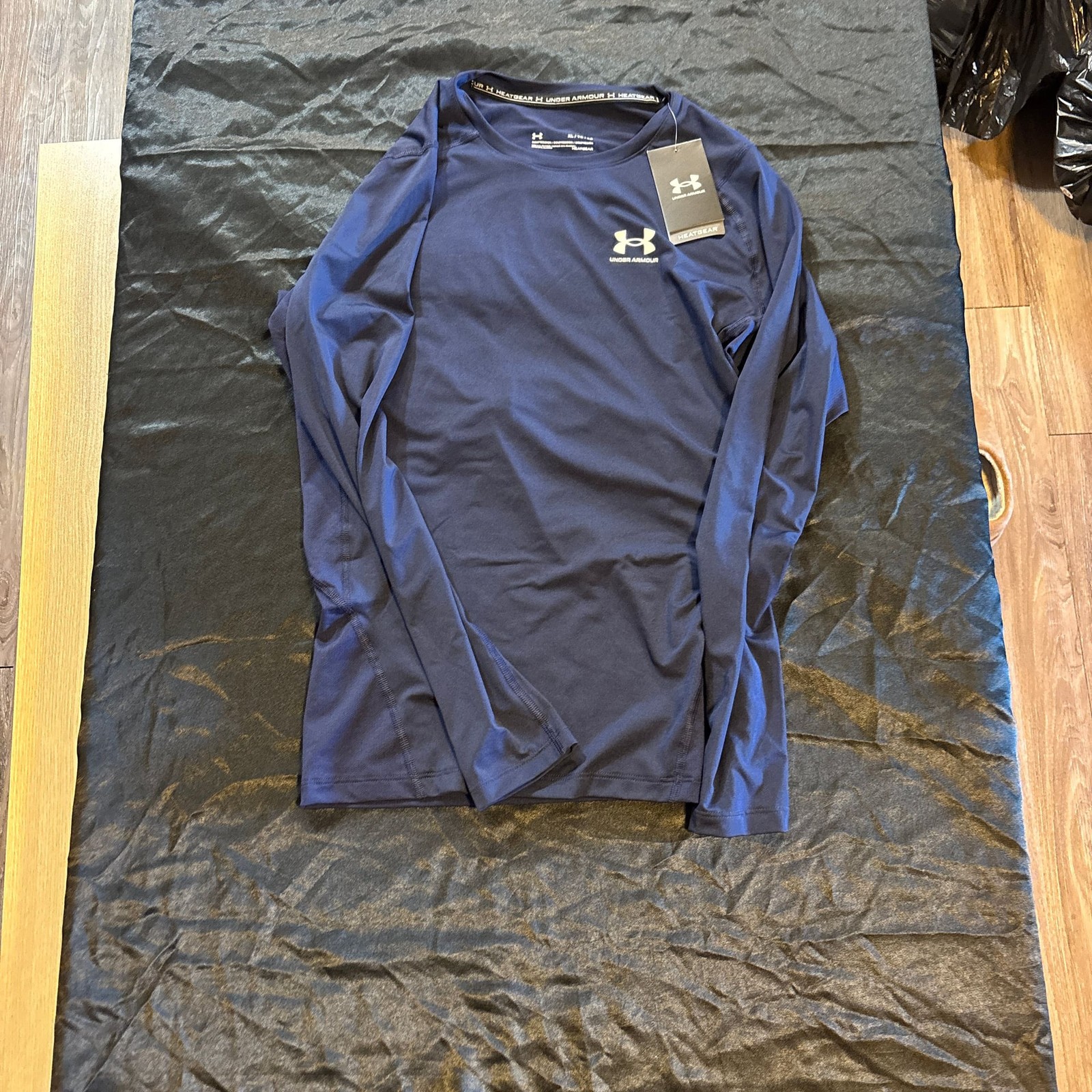 Under Armour Men's HeatGear Armour Fitted Long Sleeve Shirt - Midnight Navy