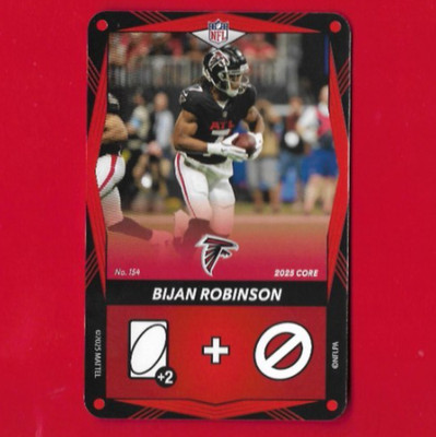 2025 Mattel UNO Elite Core Edition- BIJAN ROBINSON Red, Atlanta Falcons #154