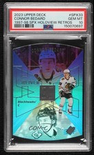 2023-24 Extended Series 1997-98 SPx Holoview Retros Connor Bedard PSA 10 0mv3