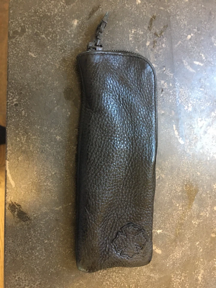 Chrome Hearts Leather Sunglasses Case – Premium Black Leather - Image 4 of 4