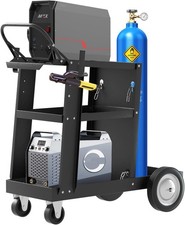 Welding Cart 3-Tier Welding Plasma Cart Kits for MIG TIG Plasma Cutter Welder