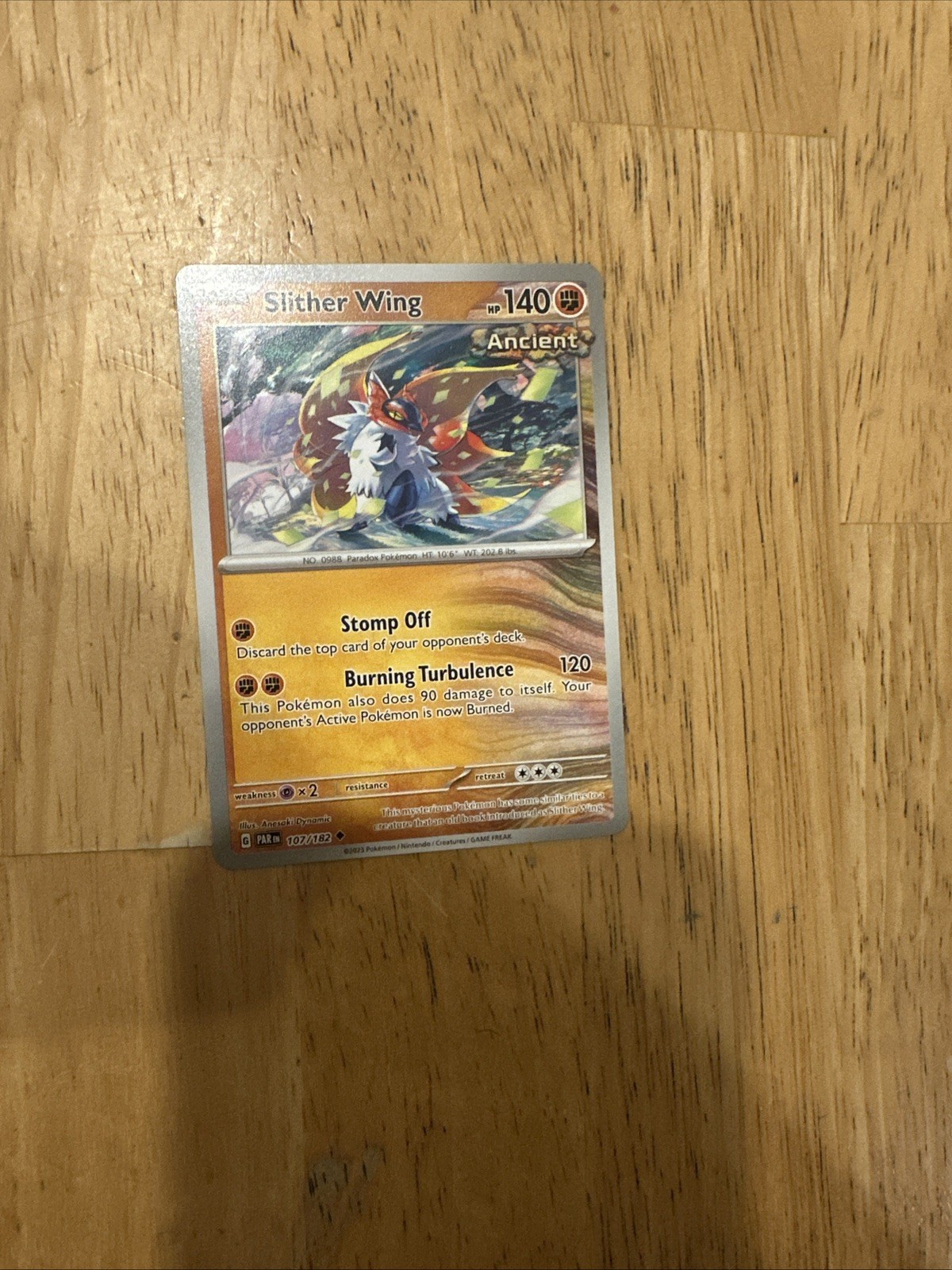 ❄️Slither Wing 107/182 common Paradox Rift Pokemon TCG 2023