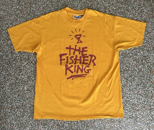 Vintage 1991 The Fisher King Movie Promo T-Shirt Yellow L:30” W:24”