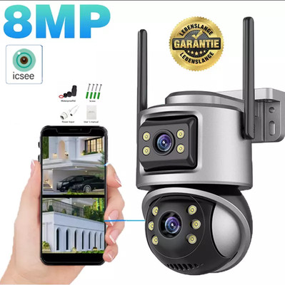8MP 4K HD FUNK WLAN WIFI IP NETZWERK CAMERA Outdoor AUßEN PTZ ÜBERWACHUNGSKAMERA