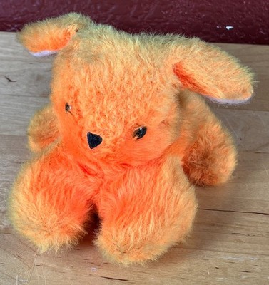 R Dakin Dardenelle Vtg Pillow Pets 6  Orange Sheep Lamb Plush Stuffed Nut Shells