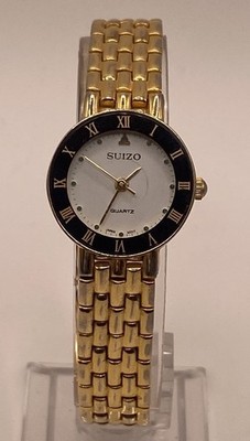 Suizo Roman Numerals Quartz Women's Watch USED FREE SHIPPING
